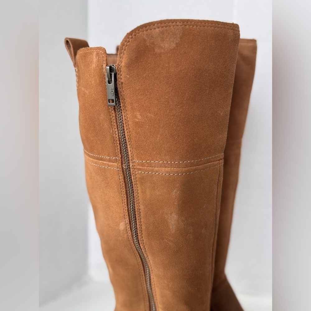 UGG SORENSEN CHESTNUT TALL EQUESTRIAN LEATHER SUEDE BOOTS WOMENS SIZE 9 - Picture 5 of 11